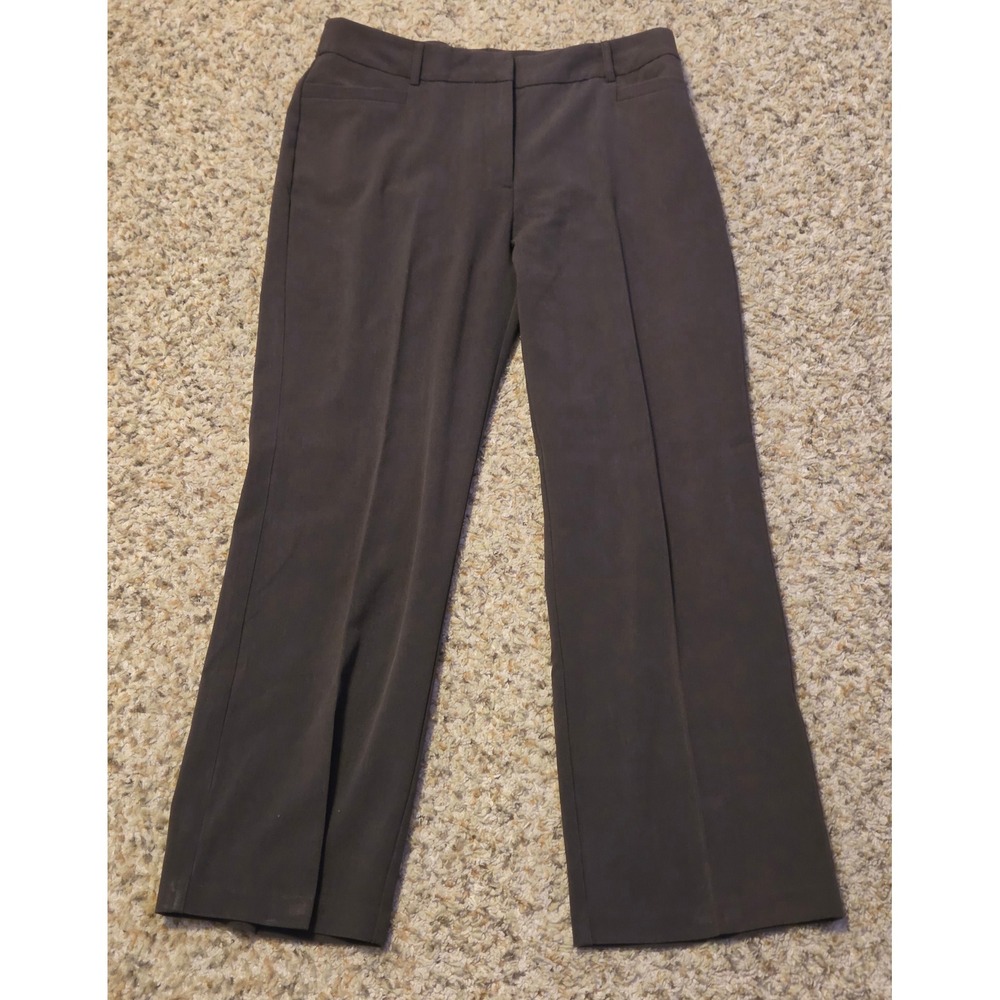 Roz & Ali Straight Leg Dress Pants Women's Size 10 Brown